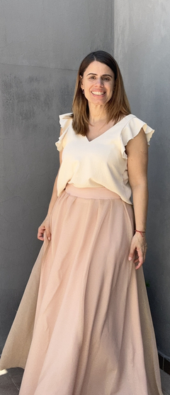 Pollera Lore tul nude - tienda online