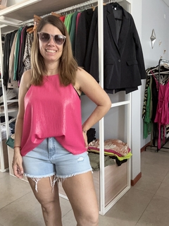 Musculosa crepe foil Pipi - tienda online
