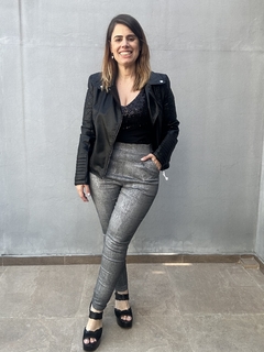Babucha pinzada Tety Denim Foil