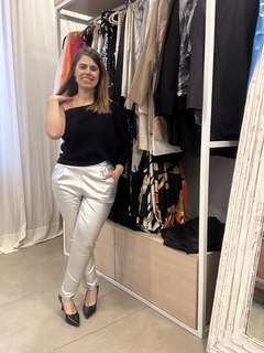 Babucha pinzada Tety Foil - tienda online