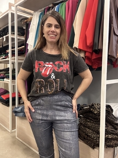 Remera Rock Lengua foil - tienda online