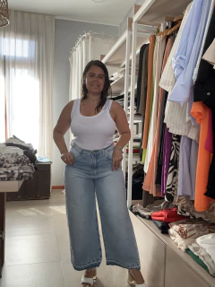 Jean Wide Leg Crop Febrero - comprar online