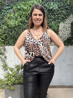 Musculosa crepe gasa Pipi print