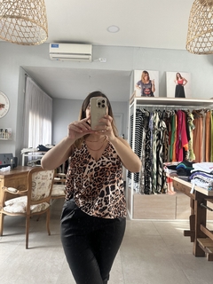 Musculosa crepe gasa Pipi print - tienda online