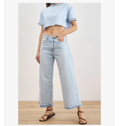 Jean Wide Leg Crop Febrero en internet