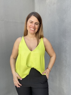 Musculosa crepe foil Pipi - tienda online