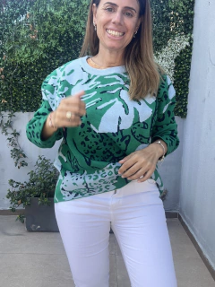 Sweater Palma y Leopardo - Me Amare Indumentarias