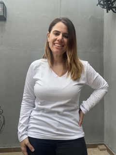 Remera Basica Manga Larga Algodón