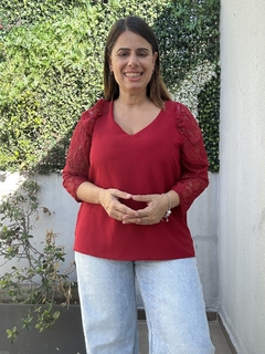 Blusa Diamond con encaje en internet