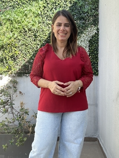 Blusa Diamond con encaje - Me Amare Indumentarias