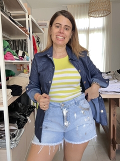 Camisaco Urbano Denim lurex - comprar online