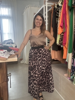 Falda Plisada Malbec - Me Amare Indumentarias