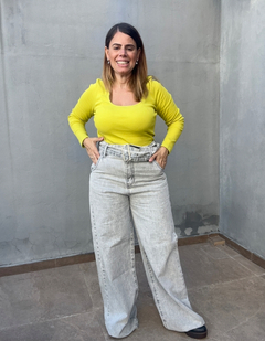 Jean Wide Leg Cinto - tienda online