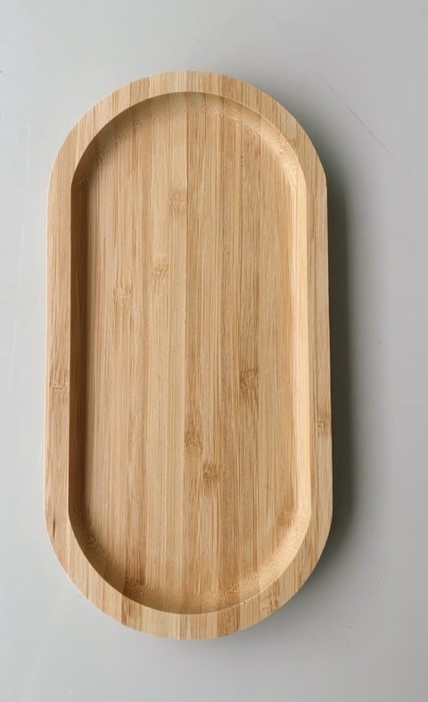 BANDEJA OVAL BAMBU - 22CM