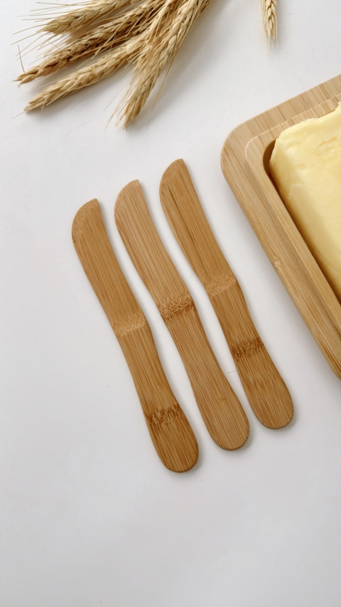 ESPÁTULA BAMBU PARA MANTEIGA - 3UN - comprar online