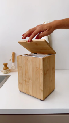 LIXEIRA DE PIA DE BAMBU - BAMBUS HOME
