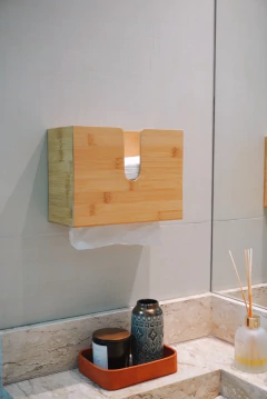 DISPENSER DE PAPEL TOALHA - BAMBU - comprar online