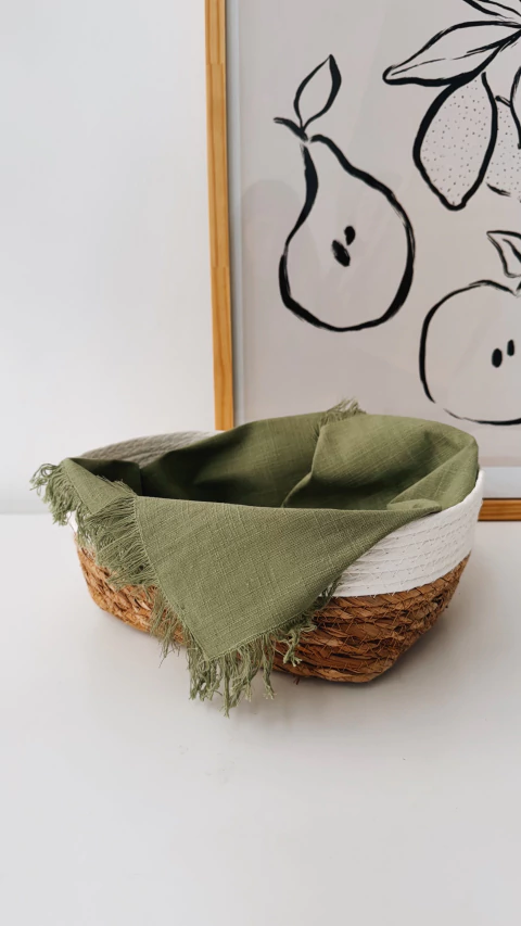 CESTO DE PÃES EM FIBRA NATURAL - M - comprar online