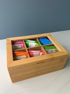 CAIXA DE CHÁ BAMBU - loja online