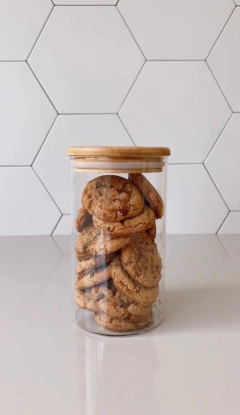 POTE HERMÉTICO TAMPA DE BAMBU REDONDO - 600ML - comprar online