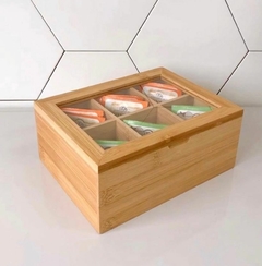 CAIXA DE CHÁ BAMBU - BAMBUS HOME