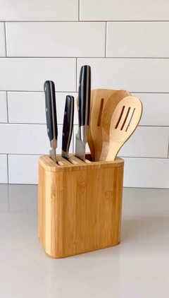 PORTA FACAS BAMBU - BAMBUS HOME