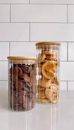 KIT POTES CANELADOS HERMÉTICOS - 3 PEÇAS - loja online