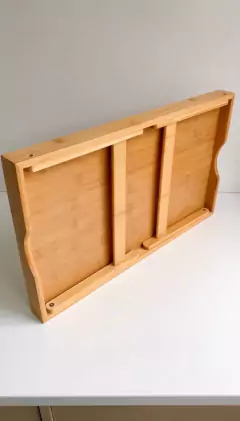BANDEJA COM PÉS DOBRÁVEIS DE BAMBU - BAMBUS HOME