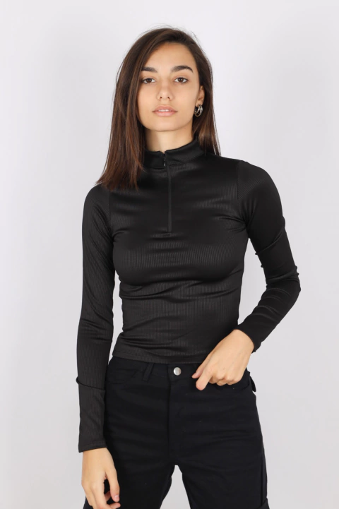 Top Zipper Black