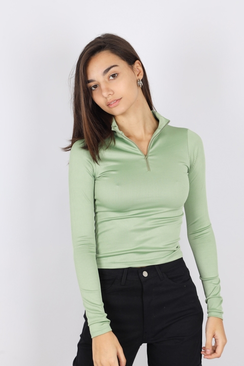 Top Zipper Light Green