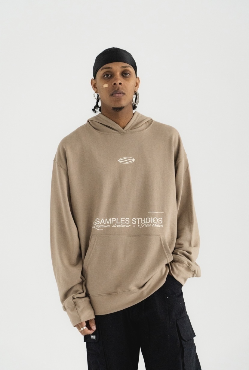 Hoodie Minimal Dark Tan thumbnail 3