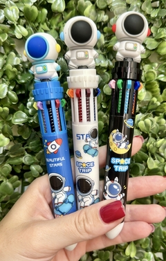 Caneta Fofa 10 cores Astronauta