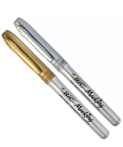 Pincel marcador permanente 1,1mm 2 cores metálicas na internet