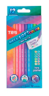 Lápis De Cor Pastel 12 cores - TRIS