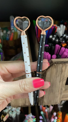 Caneta Coração Luxo - Papelaria Talibru