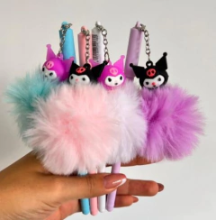 Caneta Fofa Pompom Kuromi