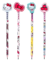 Lápis Hello Kitty Preto com Borracha Decorada no Topo - Leo&Leo