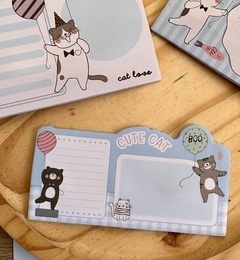 Bloco adesivo Gatinho com 3 tamanhos - Papelaria Talibru
