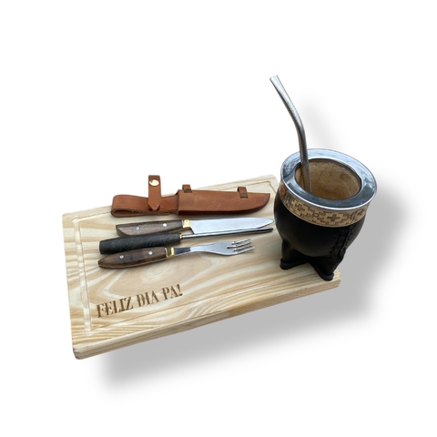 Combo Tabla 30x20cm + Set Triple + Mate Imperial