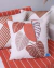 Kit 3 Capas em Linho com Aplicação Boucle - Terracota - comprar online