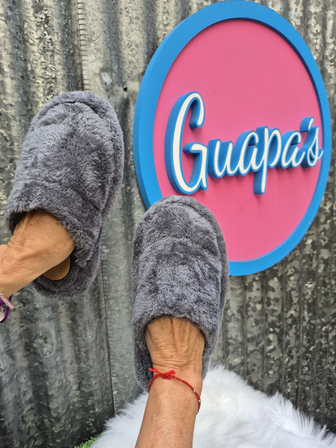 Imagen de Pantuflas Altas Suaves Y Calentitas Simil Piel De Conejo