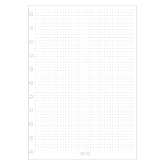 REFIL P/ CADERNO DE DISCO PONTILHADO OCTO G - 50 folhas - 90g/m2 RGPO50