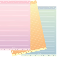 REFIL P/ CADERNO DE DISCO PAUTADO OCTO P (A5) Azul, Amarelo e Rosa - 30 folhas - 90g/m2