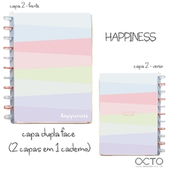 CADERNO DE DISCO OCTO HAPPINESS DUPLA FACE - G - CGPL-013 - Papel Estrela Papelaria