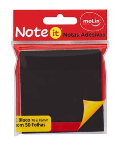 BLOCO NOTE IT 76X76MM- PRETO - 50FLS - MOLIN - comprar online