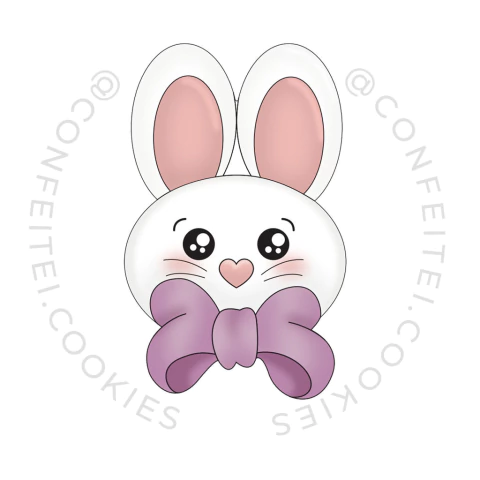 Coelho com gravata Cortador para Biscoito e Confeitaria 6x10 | Confeitei