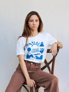 Imagem do camiseta coração caipira off white
