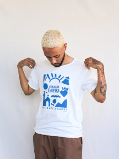 camiseta coração caipira off white - loja online