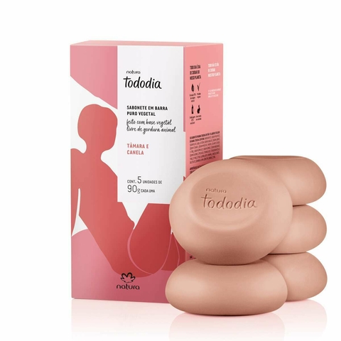 SABONETE EM BARRA PURO VEGETAL TÂMARA E CANELA TODO DIA