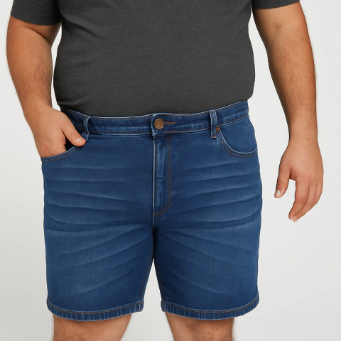 Bermuda Jeans C/ Lycra Plus Size Masculina Cranc 53 - comprar online